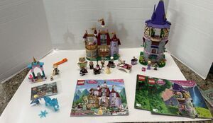Disney Princess Lego Lot & Figures Rapunzel, Beauty & Beast, Raya, ongi, Frozen